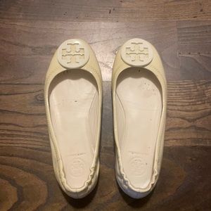 White Tory Burch ballet flats